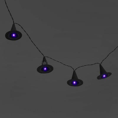 20ct Fabric Witch Hats Halloween Indoor/Outdoor Novelty String Light with Purple LEDs - Hyde and EEK! Boutique™