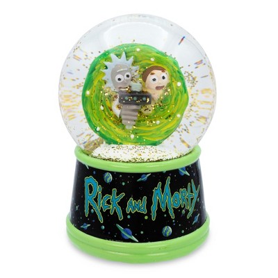 Silver Buffalo Rick and Morty Portal Light-Up Collectible Snow Globe | 6 Inches Tall