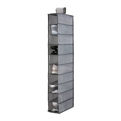 Simplify 10 Shelf Sweater Organizer: Gray Closet Garment Rack for Sweater & Closet Organization, 47" Height, No Assembly Required