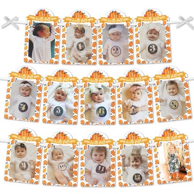 Big Dot of Happiness Fall Pumpkin - DIY Halloween or Thanksgiving Birthday Party Decor - Picture Display - Photo Banner