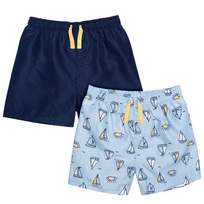 Gerber Baby and Toddler Boys' Swim Trunks - 2-Pack