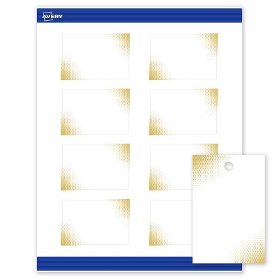 Avery Rectangle Tags, Gold Blush Pattern, 2" x 3"