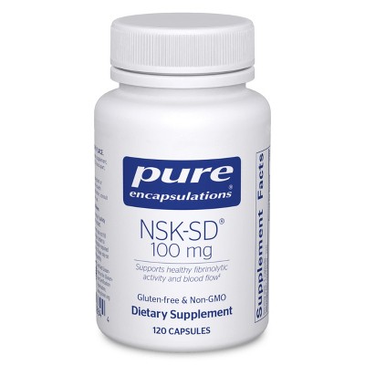 Pure Encapsulations NSK-SD - 100 mg Nattokinase - for Normal Blood Circulation - Supports Fibrinolytic Activity* - Gluten Free & Non-GMO - 120 Caps