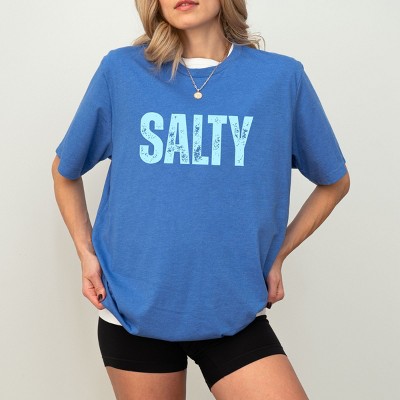 Simply Sage Market Salty Block Distressed Short Sleeve Tee