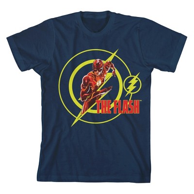 The Flash Movie Character and Logo Boys Navy T-Shirt