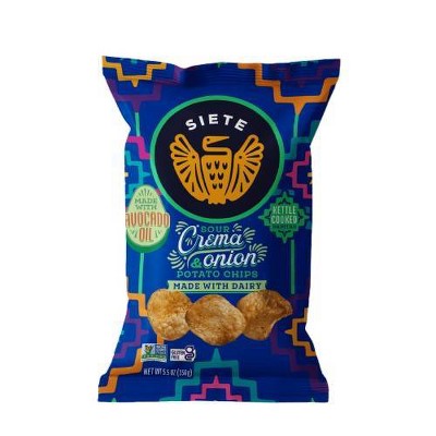 Siete Sour Cream and Onion Kettle Chips - 5.5oz