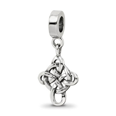 Black Bow Jewelry Sterling Silver Celtic Cross Dangle Bead Charm