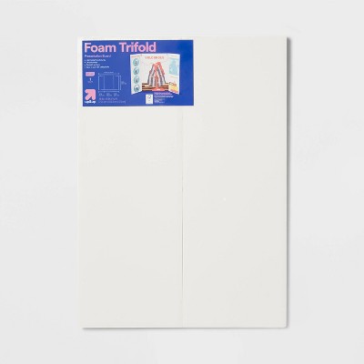 28"x40" Small Tri-Fold Foam Poster Board White - up&up™: Trifold Presentation Display, 0.24" Thick, 28" Width