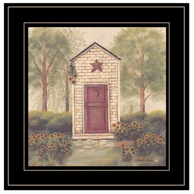 Folk Art Outhouse III by Pam Britton, Ready to Hang Framed Print, Black Frame