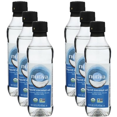 Nutiva Liquid Coconut Oil - Case of 6 - 16 oz