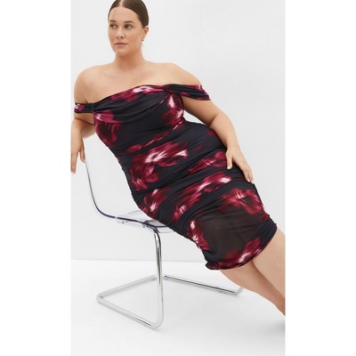 Women's Plus Size Jazmin Print Dress - cherry print | CITY CHIC