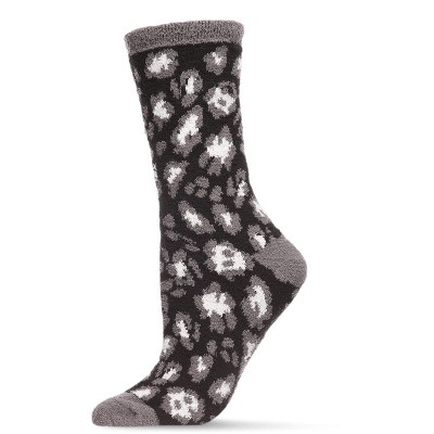 Memoi Women's Leopard Super Soft Cozy Crew Socks