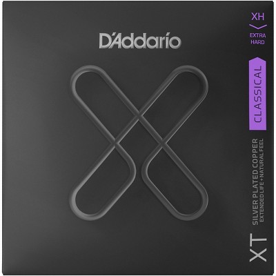 D'Addario XT Silver-Plated Copper Classical Strings, Extra Hard Tension, 29-47w