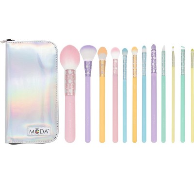 MODA Brush Posh Pastel Signature Makeup Brush Kit with Zip Case- 13pc