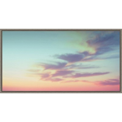 Amanti Art Ethereal Sunset on the Beach Sky Landscape by Stephanie Klatt Canvas Wall Art Print Framed 27 x 14-in.