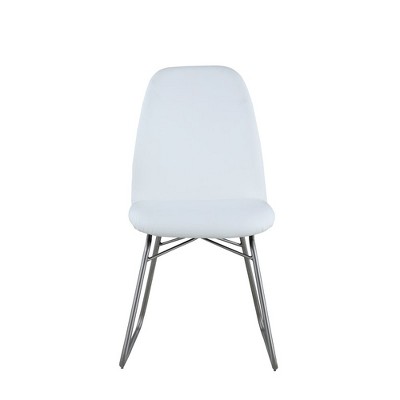 Chintaly Imports,Contemporary Curved-Back Side Chair  Sled Base - Set of 2