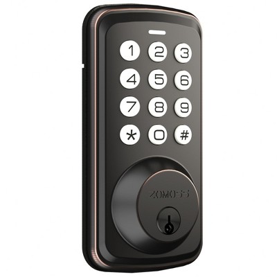 ZACHVO Keyless Entry Deadbolt Lock, Electric Door Locks with Keypads and Emergency Charging Port, Oil Rubbed Bronze