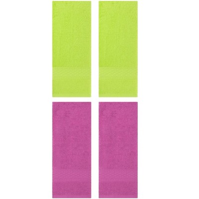 Unique Bargains Bathroom Durable Lightweight Quick Drying Cotton Hand Towel 4 Pcs