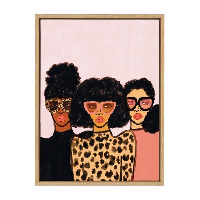 18" x 24" Sylvie Shade Squad By Kendra Dandy Framed Wall Canvas Natural - Kate & Laurel All Things Decor