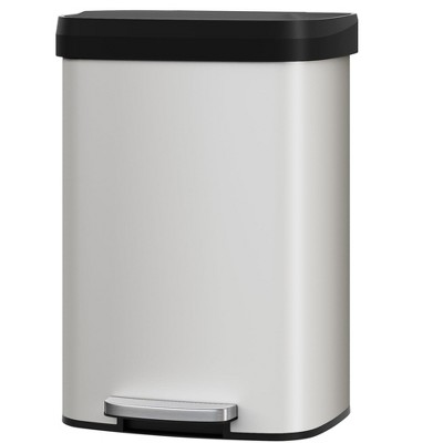 21 Gallon / 80 Liter Stainless Steel Trash Can with Lid, Large Garbage Can for Kitchen, Rustproof Step-on Kitchen Metal Trash Bin