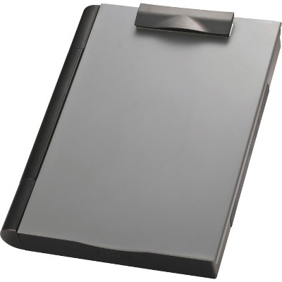 Officemate - Double Storage - Top-opening Form Holder - 0.75 in. Clip Capacity - Top Opening - Plastic - Gray - 9 in. x 12 in. - 1 Each