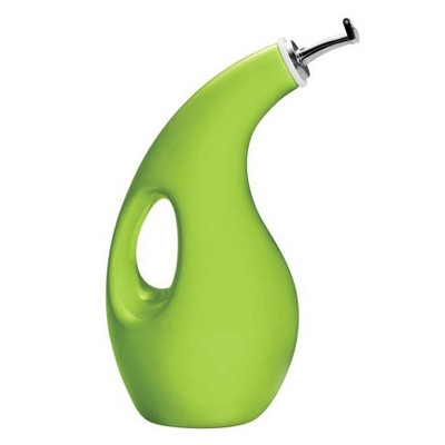 Rachael Ray 24oz Extra Virgin Olive Oil Dispenser Bottle Green: Stoneware Oil Container with Easy-Pour Spout