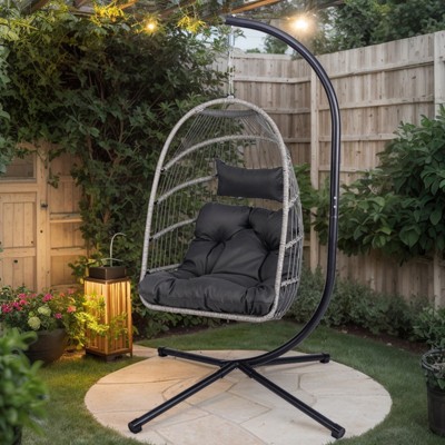YOOCOZZ  Patio Egg Hanging Chair with Stand