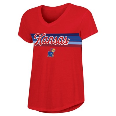 NCAA Kansas Jayhawks Women's V-Neck T-Shirt