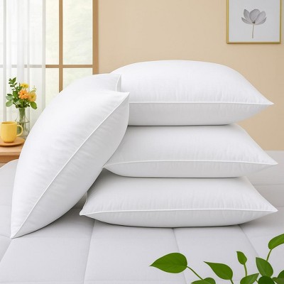 Peace Nest 4 Pack Premium Feather Bed Pillows with 100% Cotton Cover