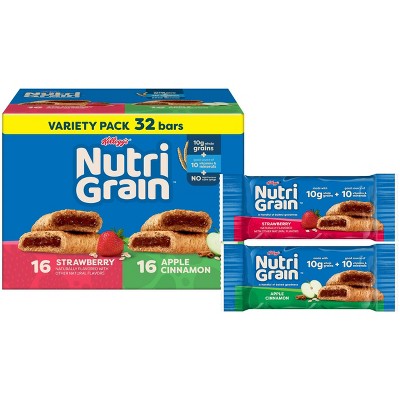 Nutri-Grain Soft Baked Breakfast Bars Value Pack - Strawberry and Apple Cinnamon  - 32ct/41.6oz