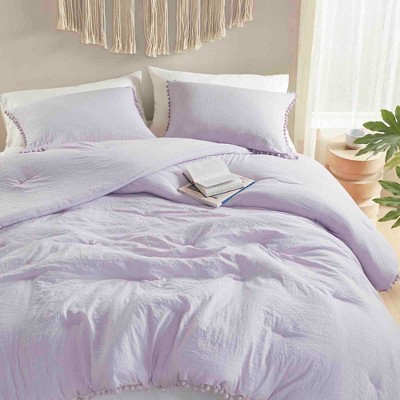 BAGOKIE 2/3 Pieces Pom Pom Bed in a Bag Comforter Set
