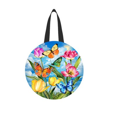 Briarwood Lane Spring Door Hanger 16x16 Sunshine Butterflies For Spring Door Hanger