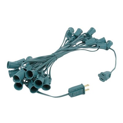 Novelty Lights C9/E17 Intermediate Base Christmas Stringer, Vintage Holiday Hanging Light String, SPT-1 20 Gauge Wire
