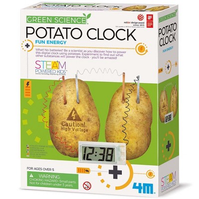 4M: Green Science Potato Clock - DIY Renewable Energy Kit, Power Digital Clock