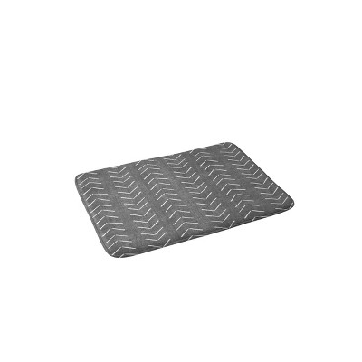 Becky Bailey Mud Cloth Big Arrows Memory Foam Bath Rug Gray - Deny Designs