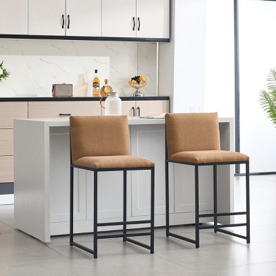 Modern Lounge Chair with Metal Base, Ergonomic Seat, High-Resilience Foam, Minimalist Design for Office, Living Room, or Bar Area-Coolbibila