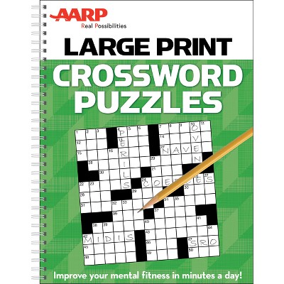 AARP Large Print Crossword Puzzles - by  Publications International Ltd (Spiral Bound)
