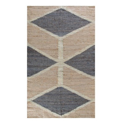 Anji Mountain 5'x8' Mountains of the Moon Jute Area Rug Gray/Ivory/Natural