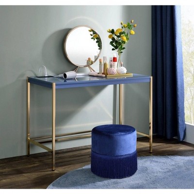 PAGED Modern Office Desk,Gold Finish Writing Desk ,Computer Desk for Home,Office,Workshop