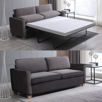 Mjkone Modern Velvet  2-in-1 Pull Out Sleep Sofa Bed