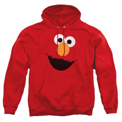 Sesame Street Elmo Face Adult Pull-Over Hoodie