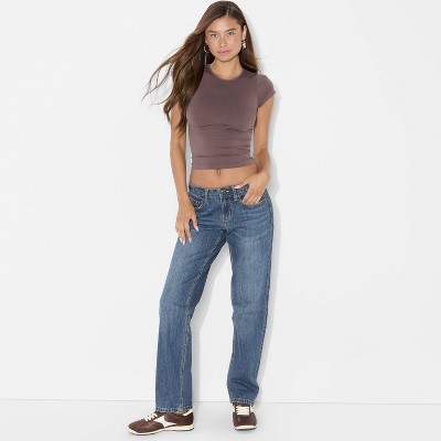 Women's Mid-Rise Straight Jeans - Wild Fable™