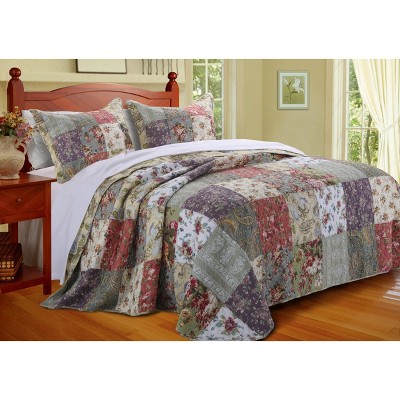 Greenland Home Fashions Blooming Prairie Multi Bedspread Set
