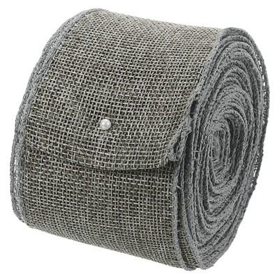 Unique Bargains Gift Wrapping Faux Burlap Wired Durable Ribbon Roll 10 Yards 1 Pc