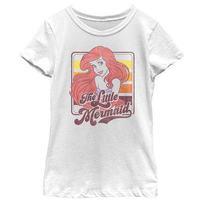 Girl's The Little Mermaid 70s Retro Ariel T-Shirt