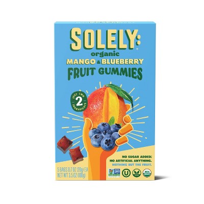 Solely Organic Mango & Blueberry Whole Fruit Gummies - 3.5oz/5ct