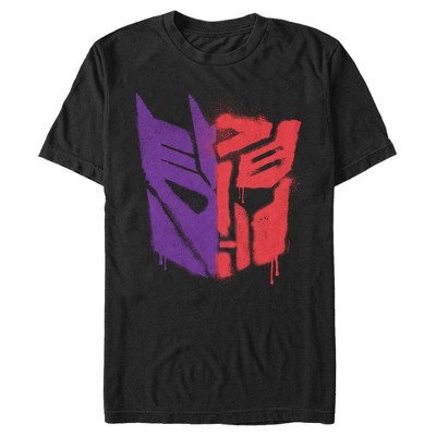 Men's Transformers Split Bot Graffiti Logo T-Shirt