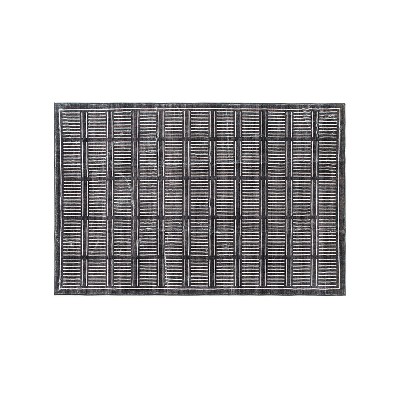 World Rug Gallery Bohemian Stripe Lines Washable Non Slip Area Rug:  Polyester,  Abstract,  Low Loop Pile,  Indoor