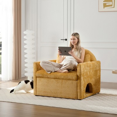 Modern Style Chenille Oversized Armchair Accent Chair Single Sofa Lounge Chair for Living Room, Bedroom
