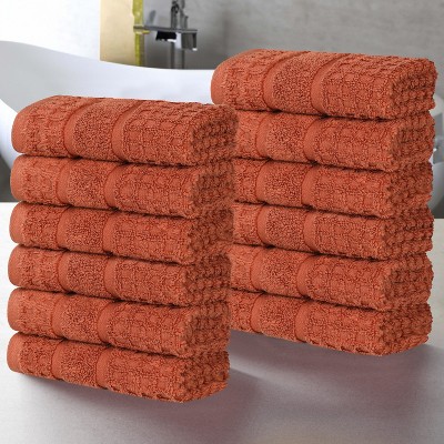 Zero Twist Cotton Waffle Honeycomb Medium Weight Bathroom Towel Set by Blue Nile Mills